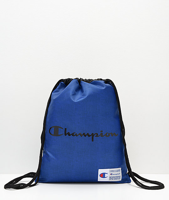 Champion Forever Double Sack Blue Gym Cinch Bag