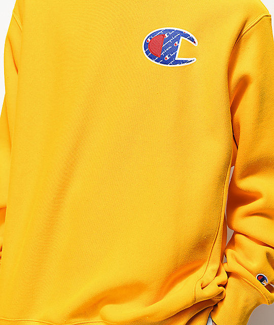 gold champion sweatshirt