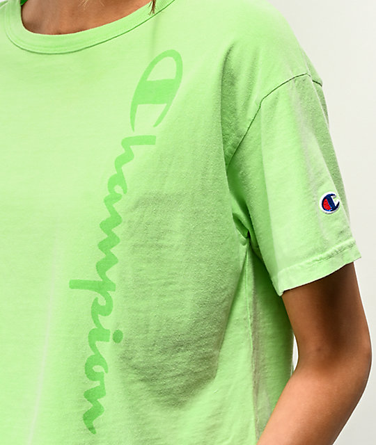 green cropped champion t shirt