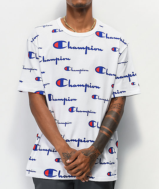 champion shirt with champion written all over it