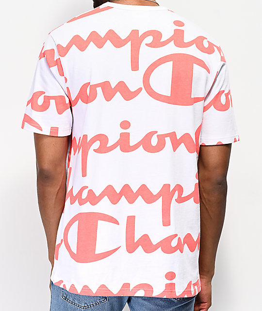 champion coral shirt