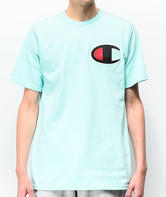 champion turquoise t shirt