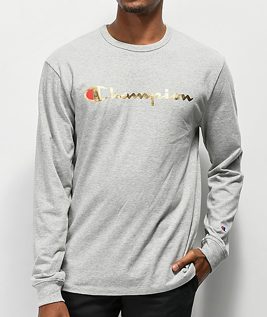 champion long sleeve gold