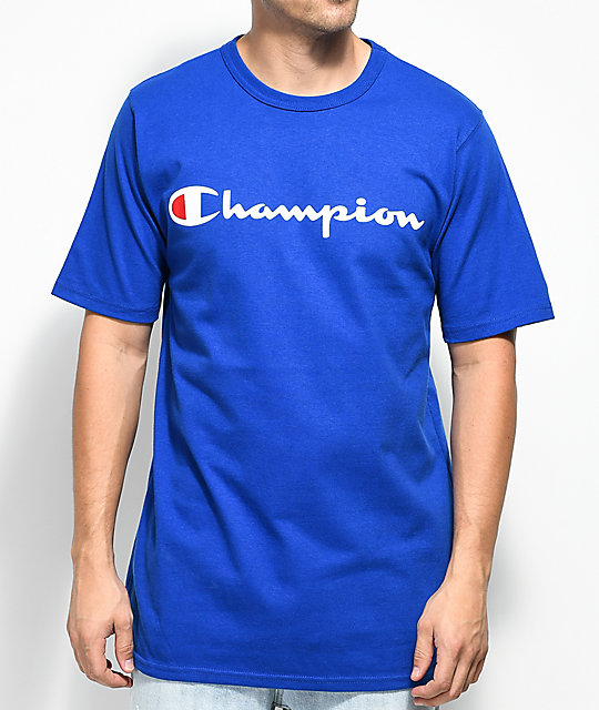 champion heritage tee blue