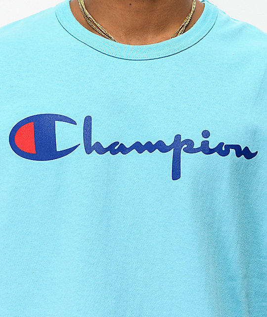 teal champion t shirt