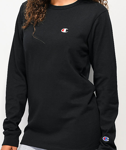 black champion shirt long sleeve