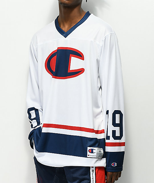 Download Champion Hockey White Long Sleeve Jersey | Zumiez.ca