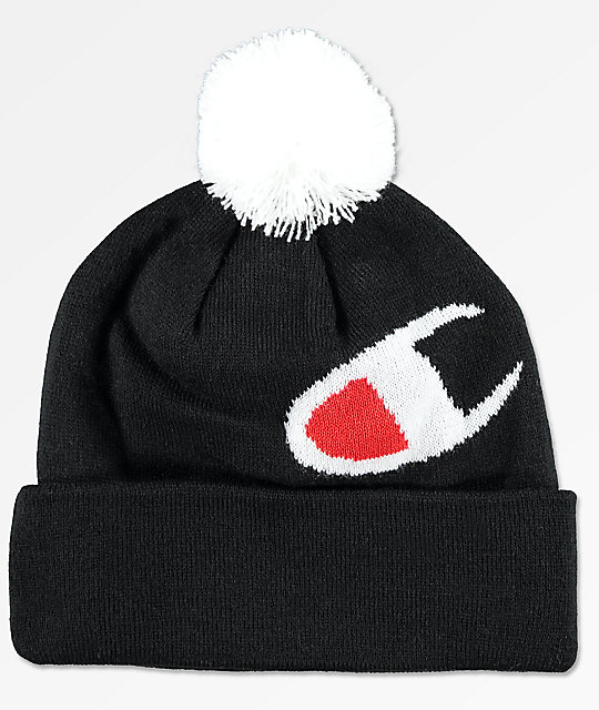 champion white beanie