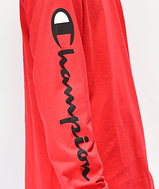 red champion long sleeve