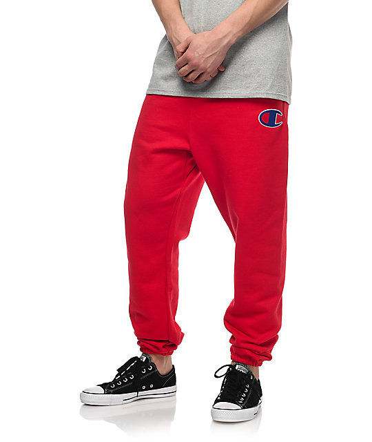 red sweatpants mens