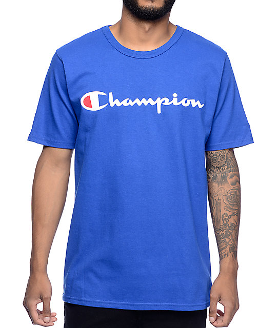 Champion Logo Blue T-Shirt