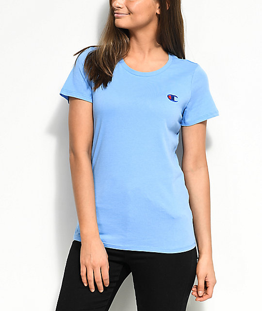 Champion t shirt light blue