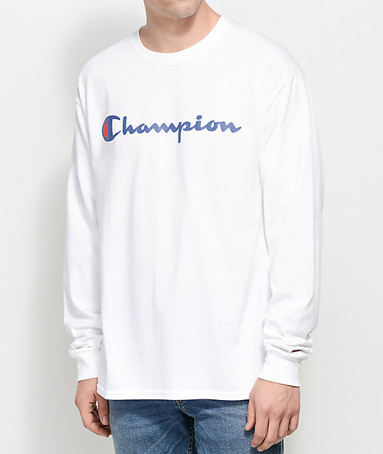 champion long sleeve t shirt mens