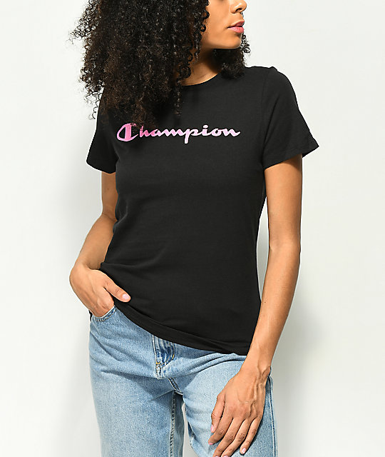 champion pink tshirt