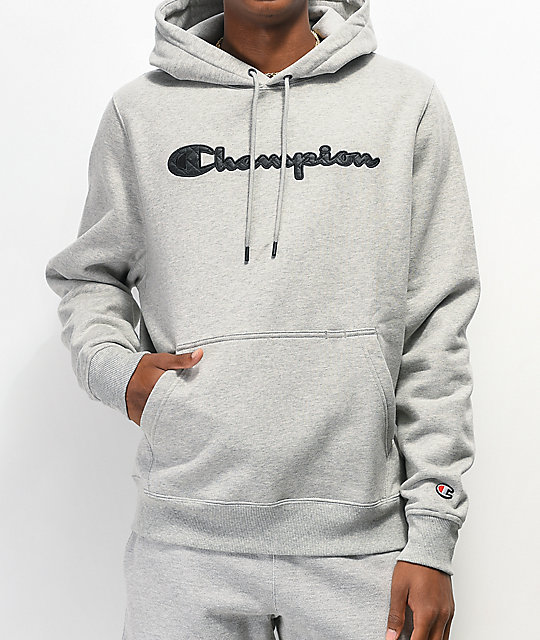 grey zip up champion hoodie