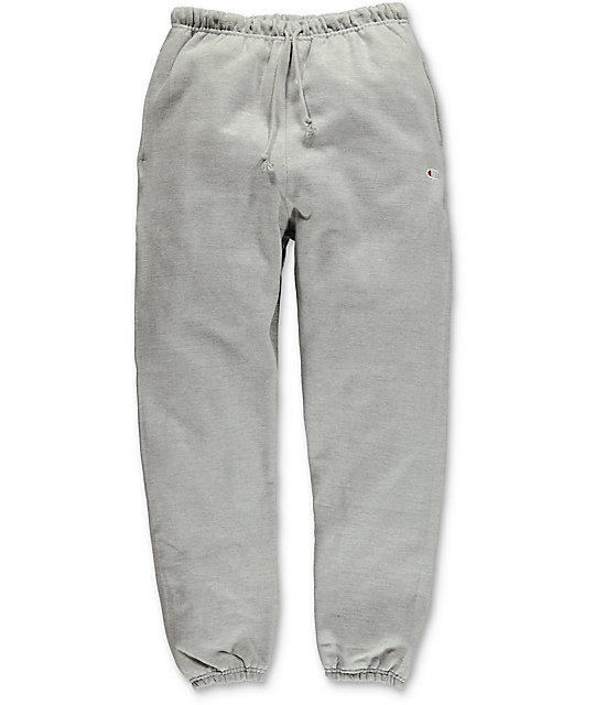 Champion Reverse Weave Banded Bottom Oxford Grey Sweatpants | Zumiez