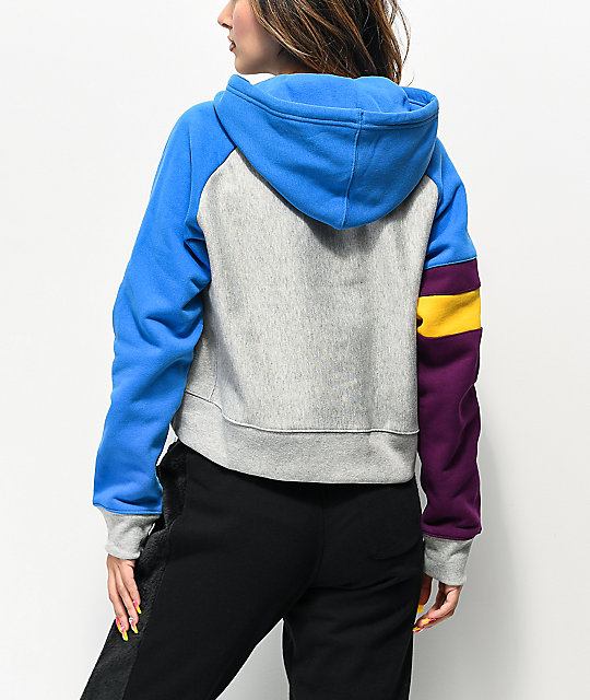 half color hoodie