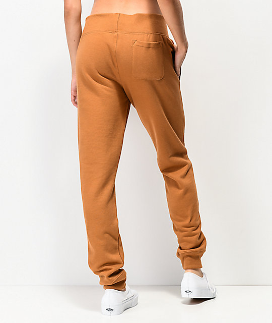 champion orange joggers