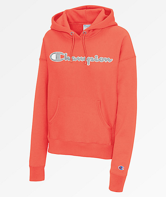 champion coral hoodie