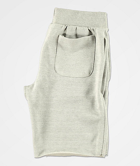 grey sweatpants shorts