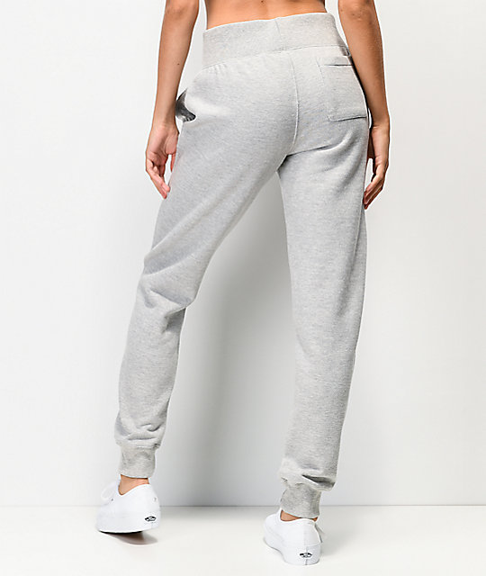 Champion Reverse Weave Floss Stitch C Grey Jogger Sweatpants | Zumiez