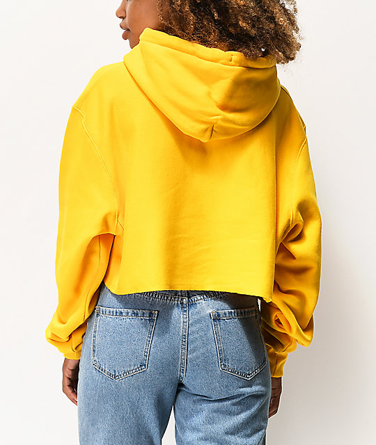 champion yellow hoodie womens