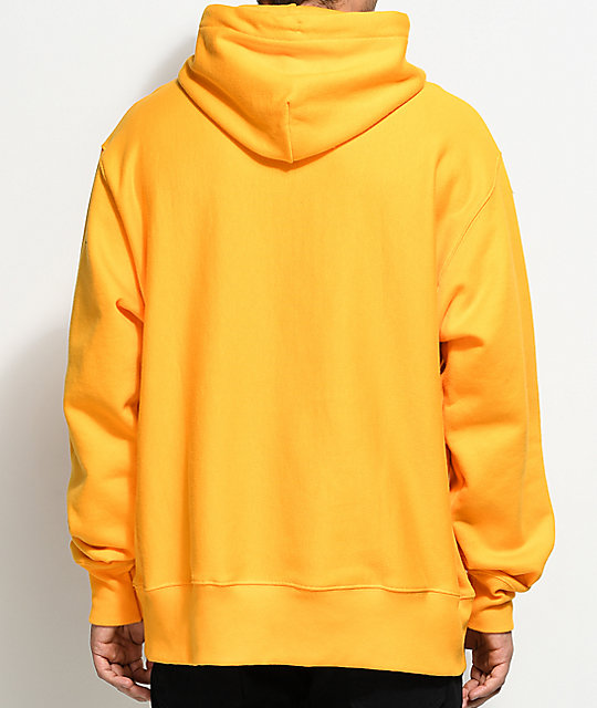 gold champion hoodie small