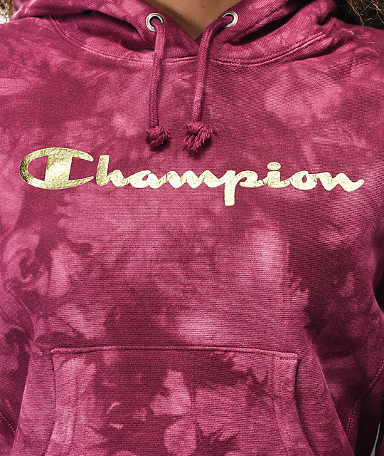 champion reverse weave tie dye hoodie