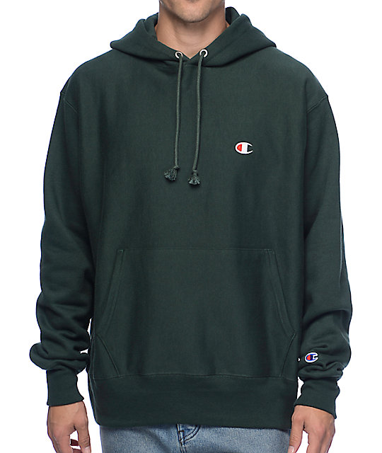 forest green champion hoodie