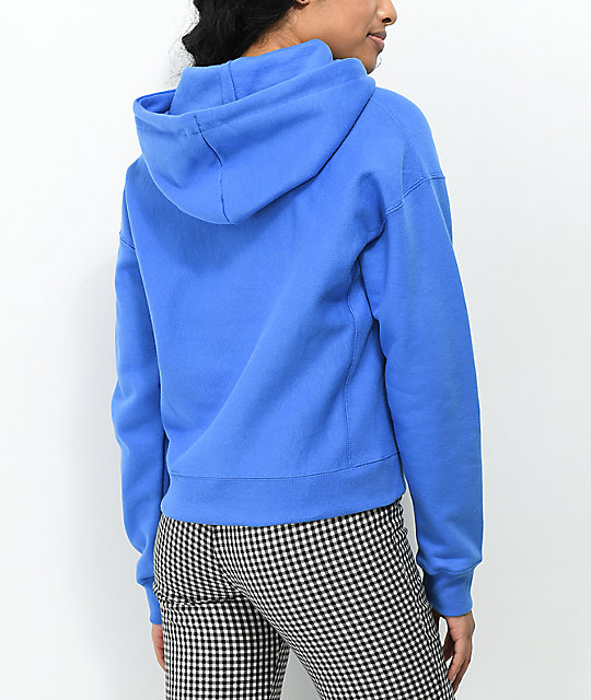 womens light blue champion hoodie