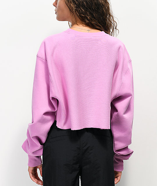 champion crew neck cropped sweatshirt