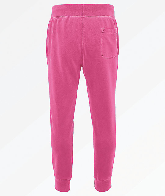 champion reverse weave joggers pink