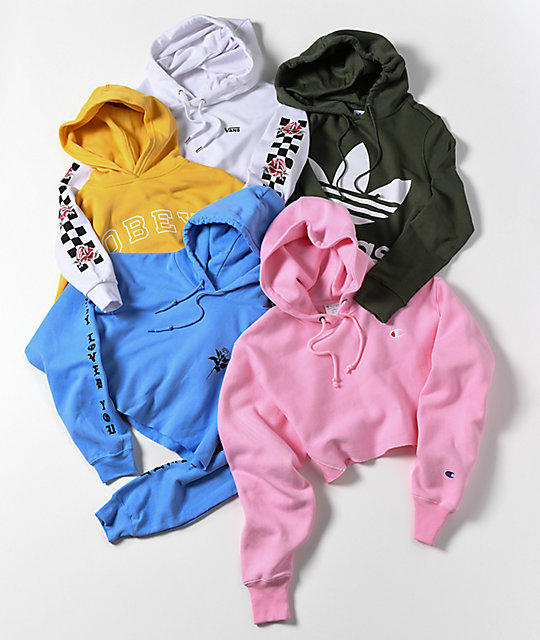 baby pink hoodie champion