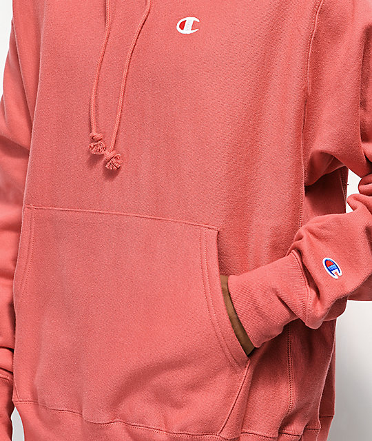 salmon color champion sweatshirt