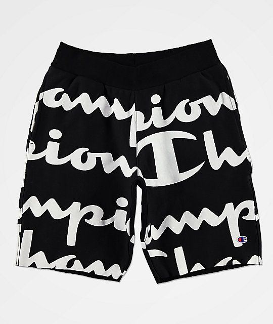 champion sweat shorts black