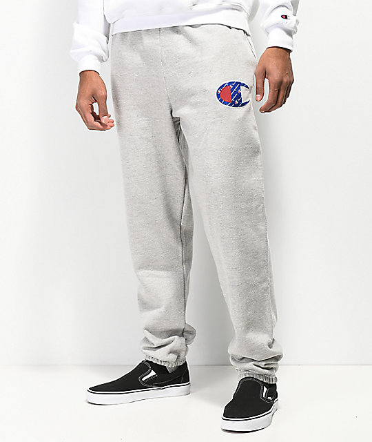 champion reverse weave grey sweatpants