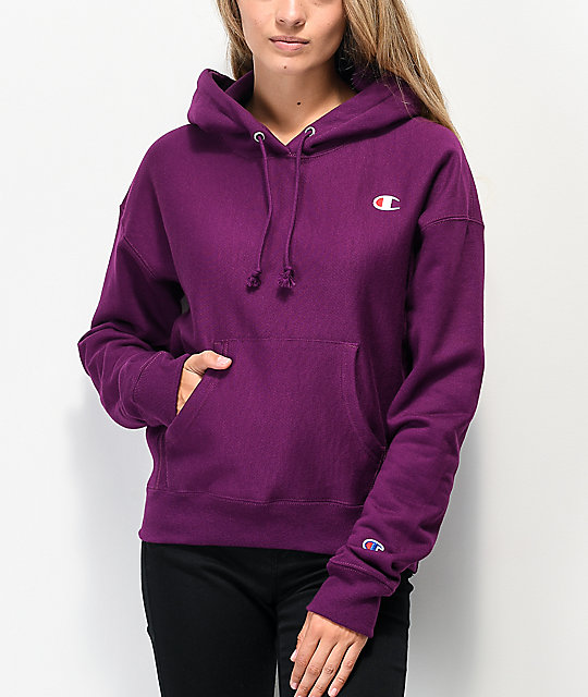 champion hoodie violet
