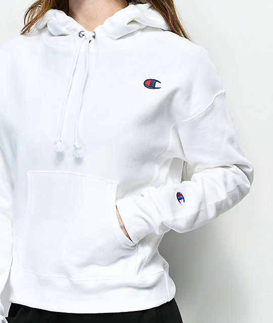 white champion hoodie womens