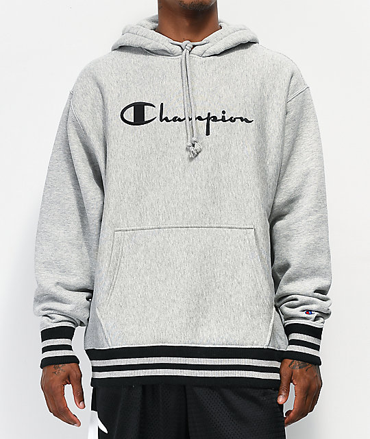 sudadera champion hombre gris