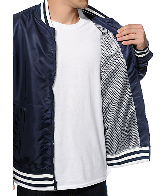 champion satin zip baseball jacket