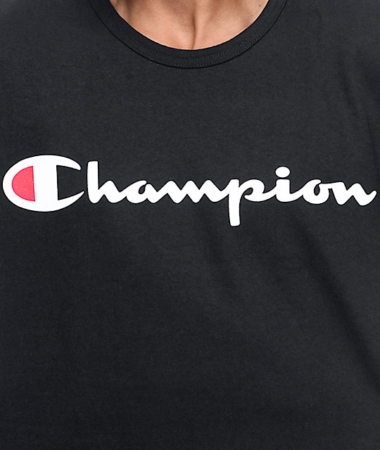 champion tshirt black