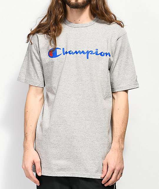 champion script tee navy