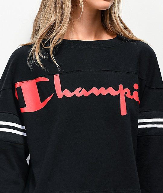 champion exaggerated sleeve womens crop tee