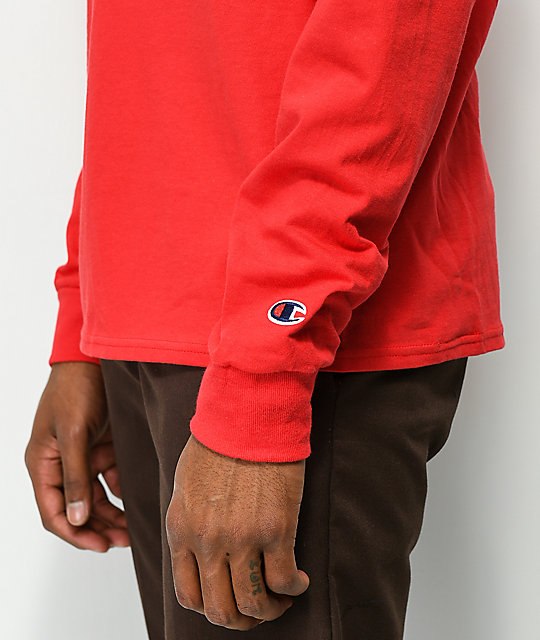 red long sleeve champion