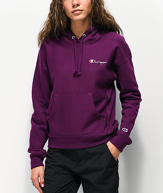 purple champion hoodies