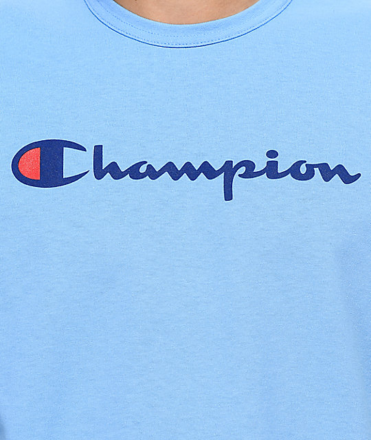 blue champion shirt mens