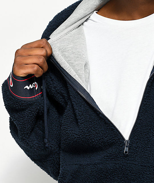 Champion Sherpa Navy Hoodie | Zumiez