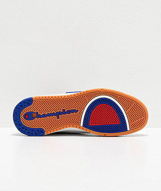 orange and blue champion shoes
