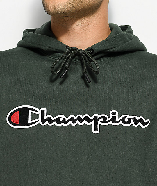 champion forest green hoodie