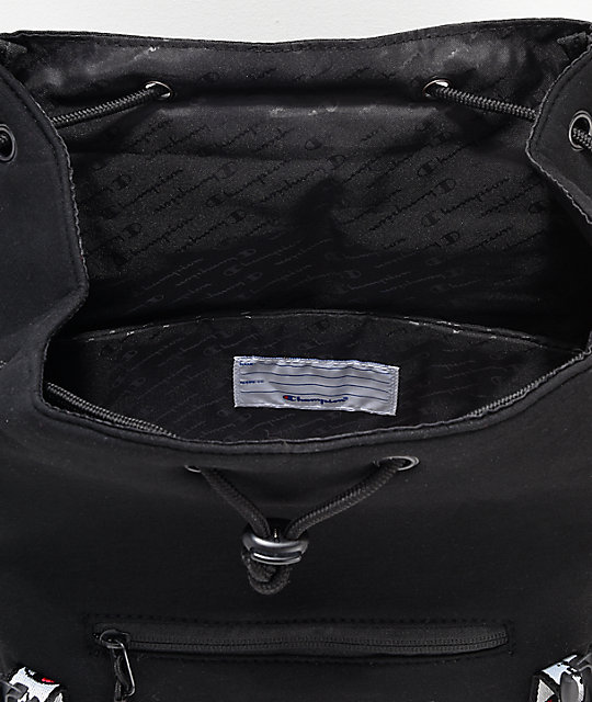 Champion Top Load Logo Black Backpack 